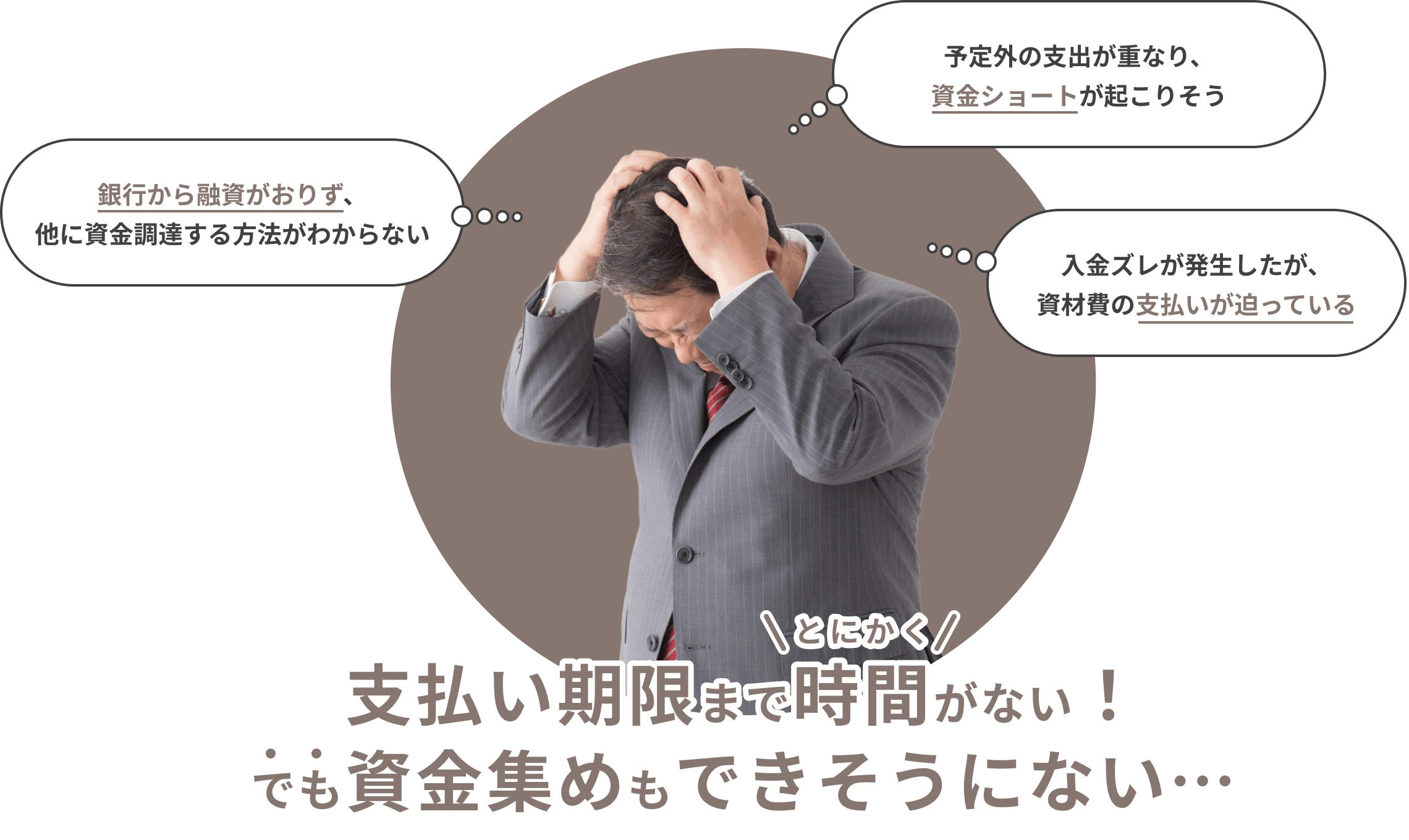 支払い期限までとにかく時間がない！でも資金集めもできそうにない...